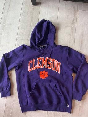 CLEMSON UNISEX SZ M PURPLE HOODIE GREAT USED CONDITION
